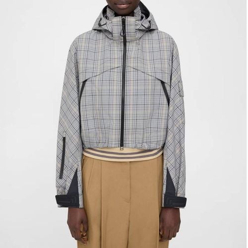 Grey Check Print Hooded Coat - Theory - Modalova