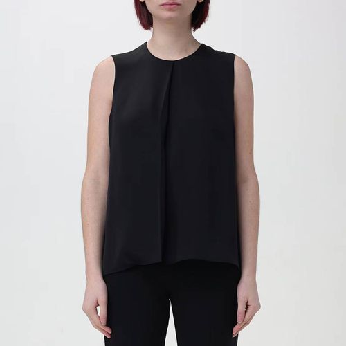 Black Straight Silk Top - Theory - Modalova