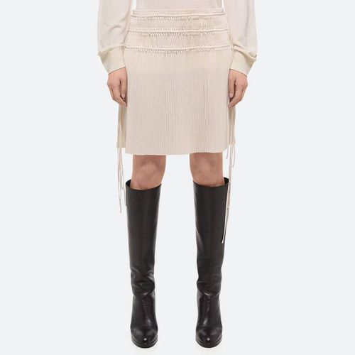 Cream Tie Pleated Mini Skirt - HELMUT LANG - Modalova