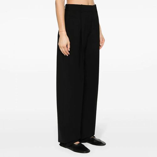 Black Pleated Wool Blend Trousers - Theory - Modalova