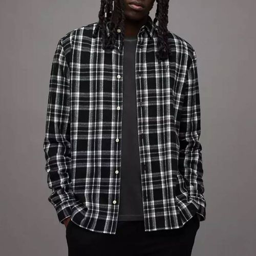 Leulus Check Cotton Blend Shirt - AllSaints - Modalova