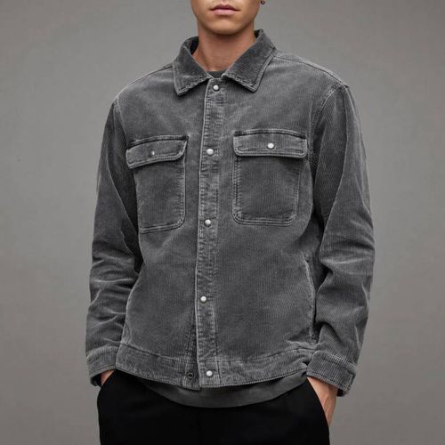 Grey Castleford Cord Cotton Shirt - AllSaints - Modalova