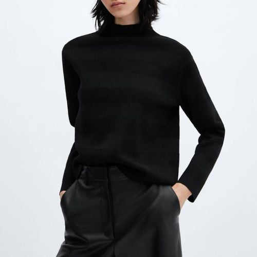 Black High Collar Sweater - Mango - Modalova