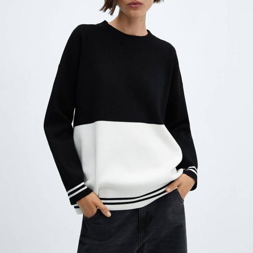 Black/White Colourblock Jumper - Mango - Modalova