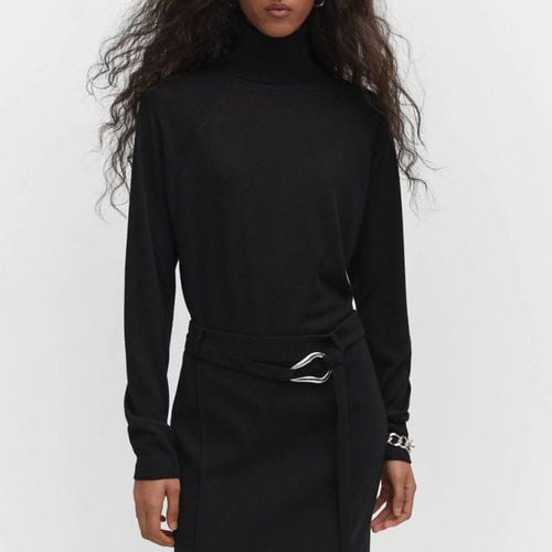 Black Roll Neck Jumper - Mango - Modalova