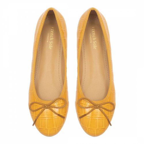 Yellow Patent Leather Amelie Pumps - French Sole - Modalova