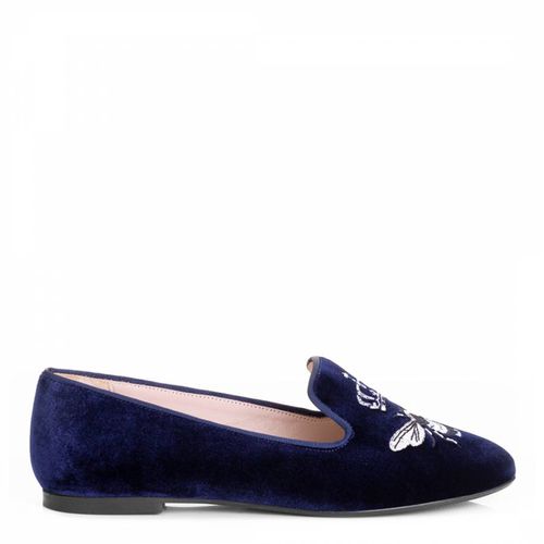 Royal Embroidered Velvet Hefner Pumps - French Sole - Modalova