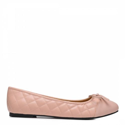 Pink Leather London Quilt Pump - French Sole - Modalova