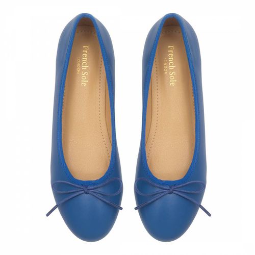 Blue Leather Amelie Pump - French Sole - Modalova