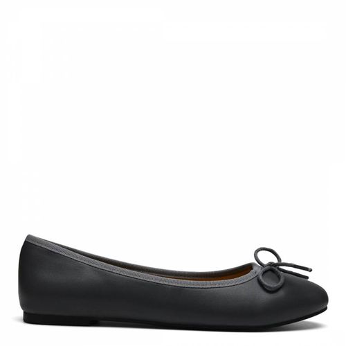 Dark Grey Leather Amelie Pump - French Sole - Modalova