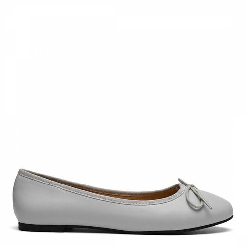 Grey Leather Amelie Pump - French Sole - Modalova