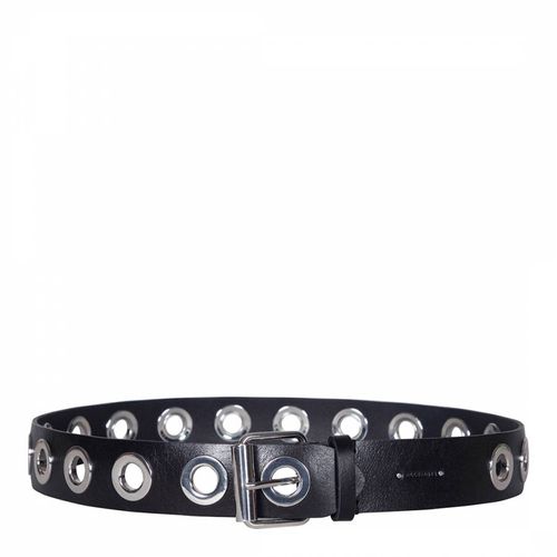 Black Shiny Nickel 42mm Eyelet Belt - AllSaints - Modalova