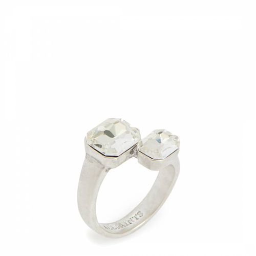 Crystal Rhodium Bypass Ring - AllSaints - Modalova