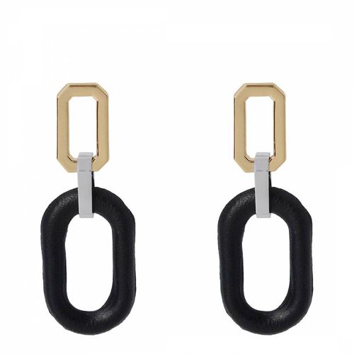 Brass Chunky Leather Link Drop Earrings - AllSaints - Modalova