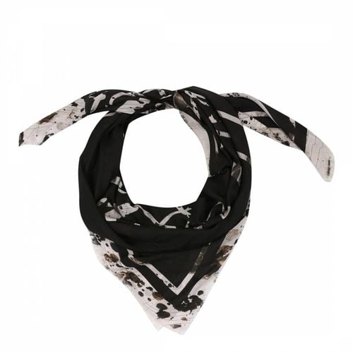 Black Gaia Swirl Large Square Scarf - AllSaints - Modalova