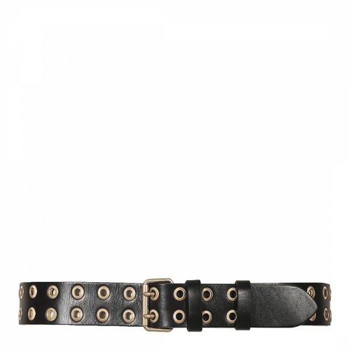 Black 38mm Textured Eyelet Belt - AllSaints - Modalova