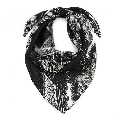 Black Romona Silk Square Scarf - AllSaints - Modalova