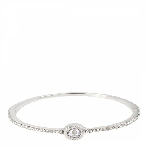 Crystal Rhodium Signature Logo Bangle - Coach - Modalova