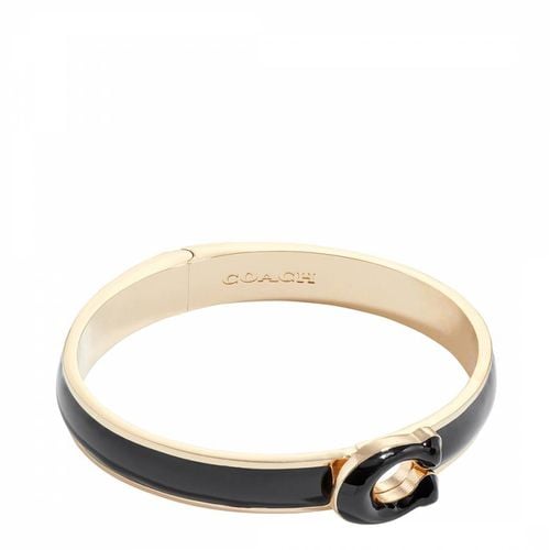 Black Gold Logo Push Bangle - Coach - Modalova