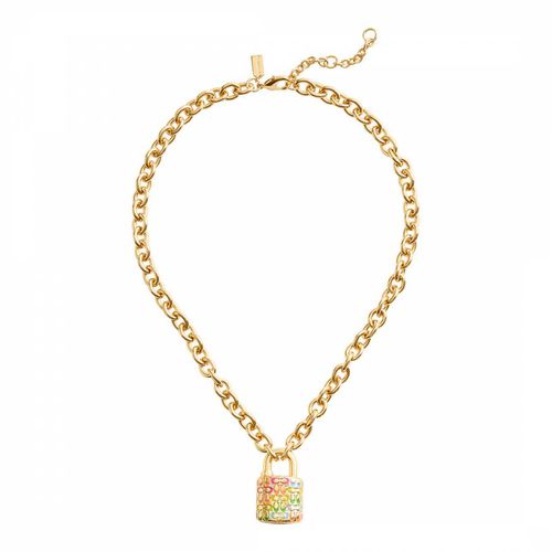 Rainbow Multi Chunky Padlock Short Pendant Necklace - Coach - Modalova