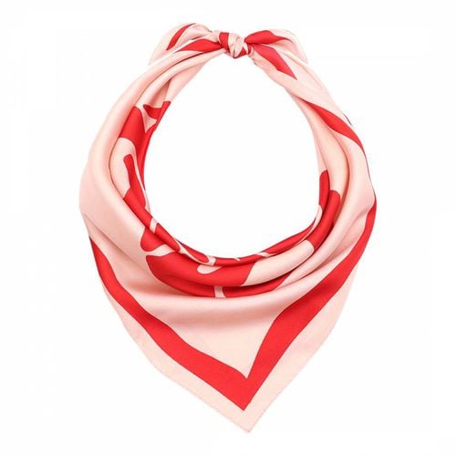 Pink Red New York Heart Printed Silk Bandana - Coach - Modalova