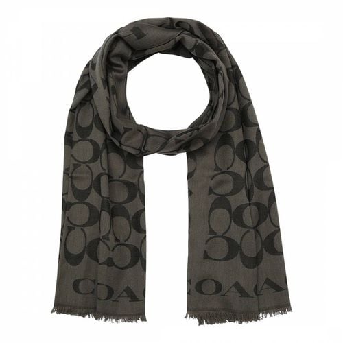 Black Signature C Border Stole - Coach - Modalova