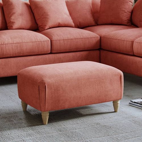 The Brentwood Footstool Linnet Coral - The Great Sofa Company - Modalova