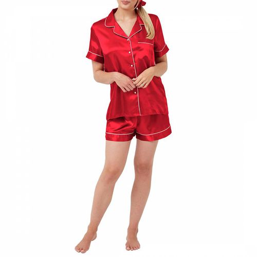 Red Spice 5 piece satin pyjama set - Indigo Sky - Modalova