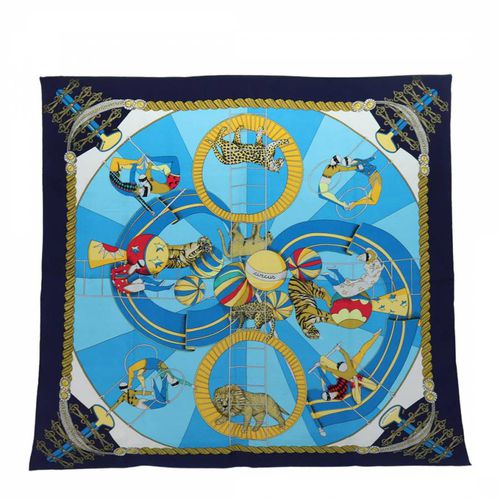 Blue Hermes Carre 90 Scarf - AB - Pre-Loved HermÃ¨s - Modalova