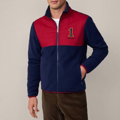 Navy Colour Block Zipped Sweatshirt - Hackett London - Modalova