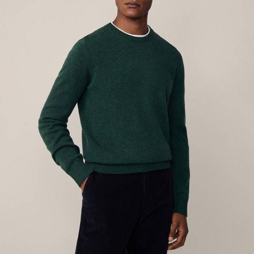 Green Crew Neck Lambswool Jumper - Hackett London - Modalova