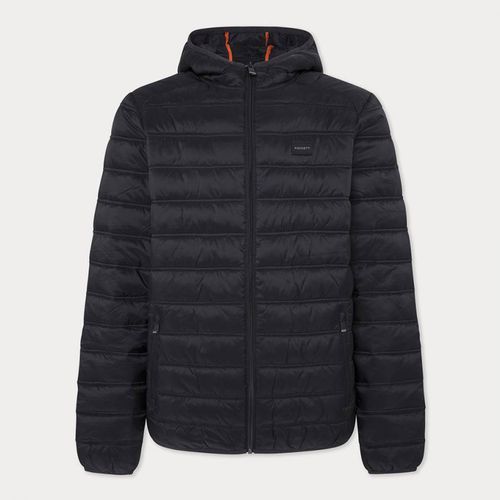 Black Quilted Hooded Jacket - Hackett London - Modalova