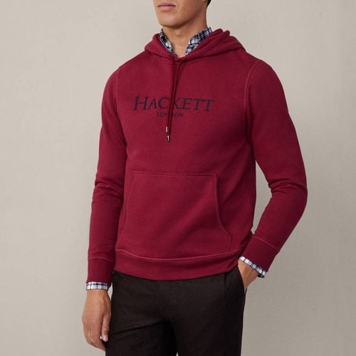 Red Embroidered Cotton Blend Hoodie - Hackett London - Modalova