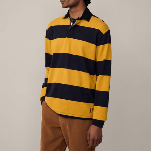 Yellow/ Striped Cotton Polo Shirt - Hackett London - Modalova