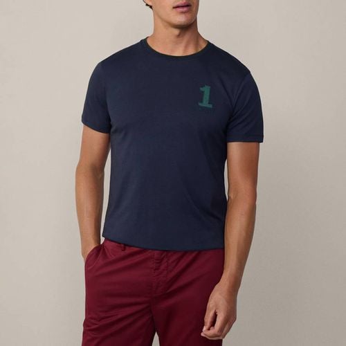 Navy Heritage Number Cotton T-Shirt - Hackett London - Modalova