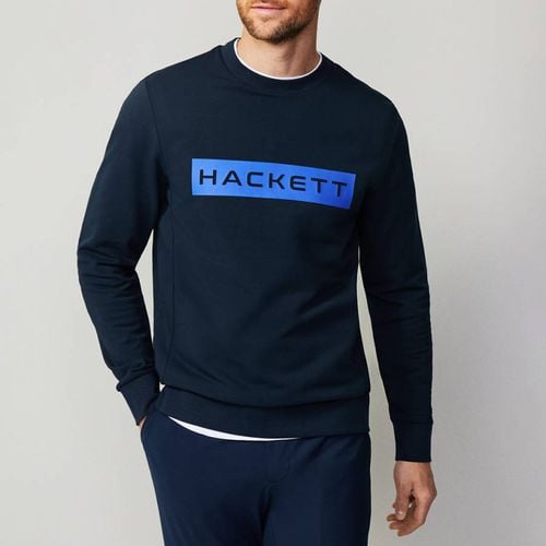 Navy Sport Cotton Blend Sweatshirt - Hackett London - Modalova