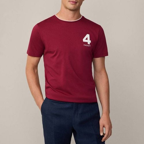 Red Heritage Number Cotton T-Shirt - Hackett London - Modalova