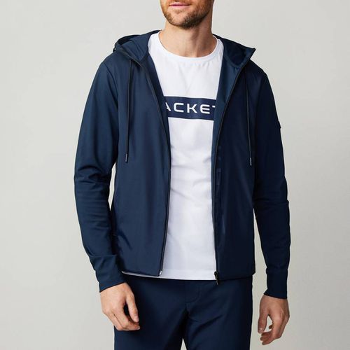 Navy Sport Hooded Jacket - Hackett London - Modalova