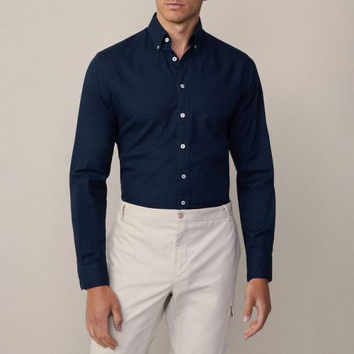 Navy Oxford Cotton Shirt - Hackett London - Modalova