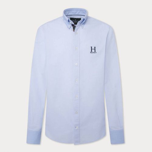 Light Embroidered Oxford Cotton Shirt - Hackett London - Modalova