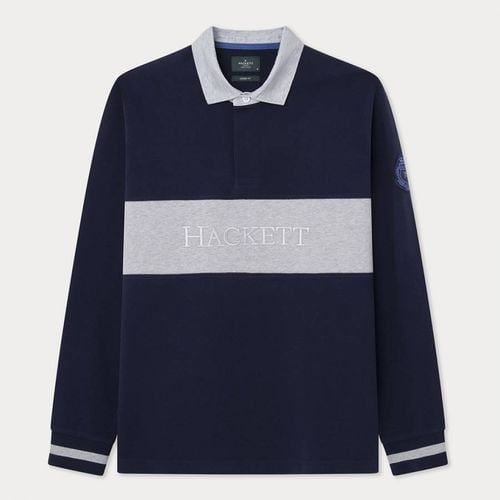 Heritage Panel Cotton Rugby Shirt - Hackett London - Modalova