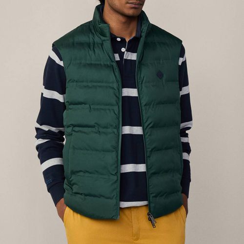 Green High Neck Lightweight Gilet - Hackett London - Modalova