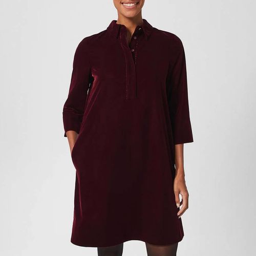 Burgundy Velvet Marciella Mini Dress - Hobbs London - Modalova