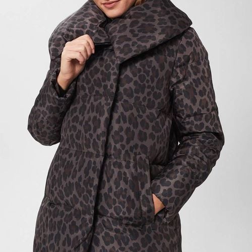 Brown Leopard Samara Puffer Coat - Hobbs London - Modalova