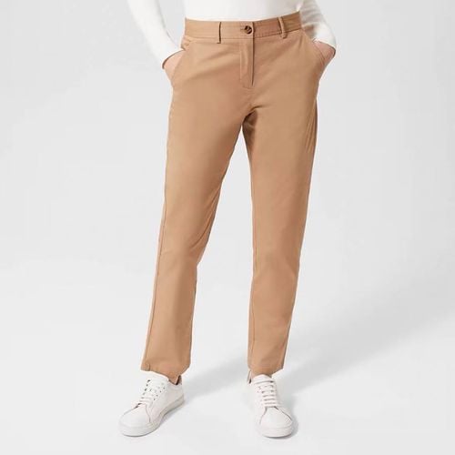 Camel Courtney Cotton Blend Chino Trousers - Hobbs London - Modalova