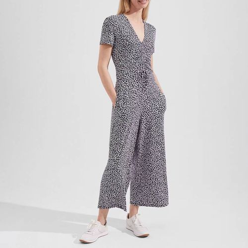 Navy Floral Simmy Belt Jumpsuit - Hobbs London - Modalova