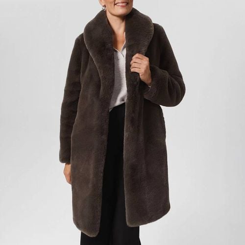 Brown Gabby Faux Fur Coat - Hobbs London - Modalova