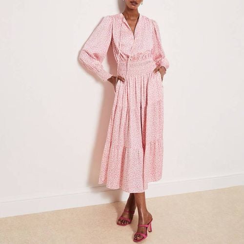 Pink Print Fairfax Midi Dress - Hobbs London - Modalova