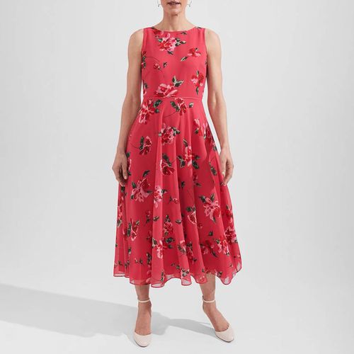 Pink/Red Carly Sleeveless Dress - Hobbs London - Modalova