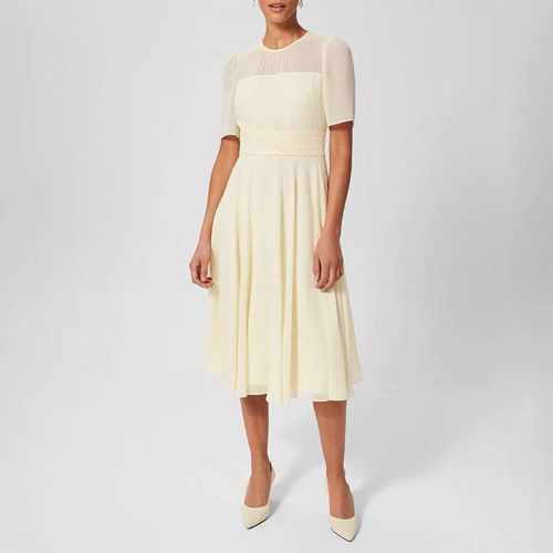 Yellow Cressida Lace Trim Dress - Hobbs London - Modalova